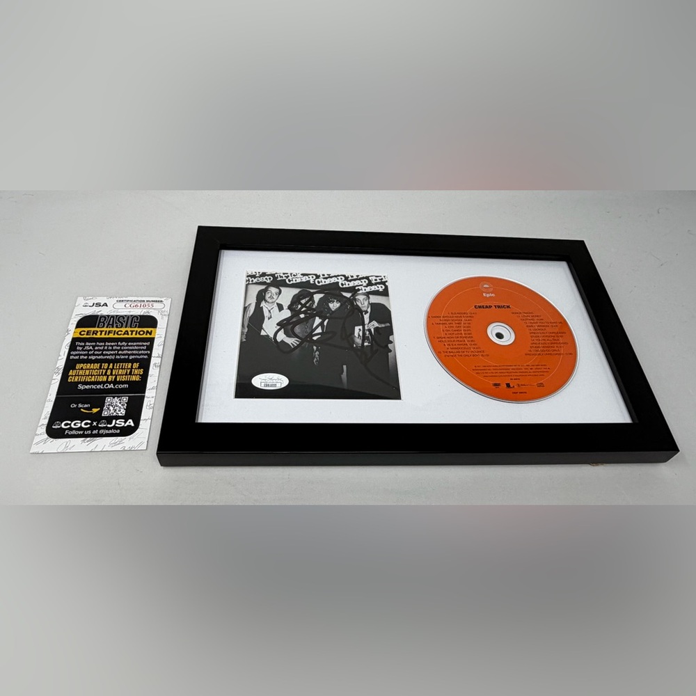 Cheap Trick‎ signed Cheap Trick CD Cover Framed JSA COA